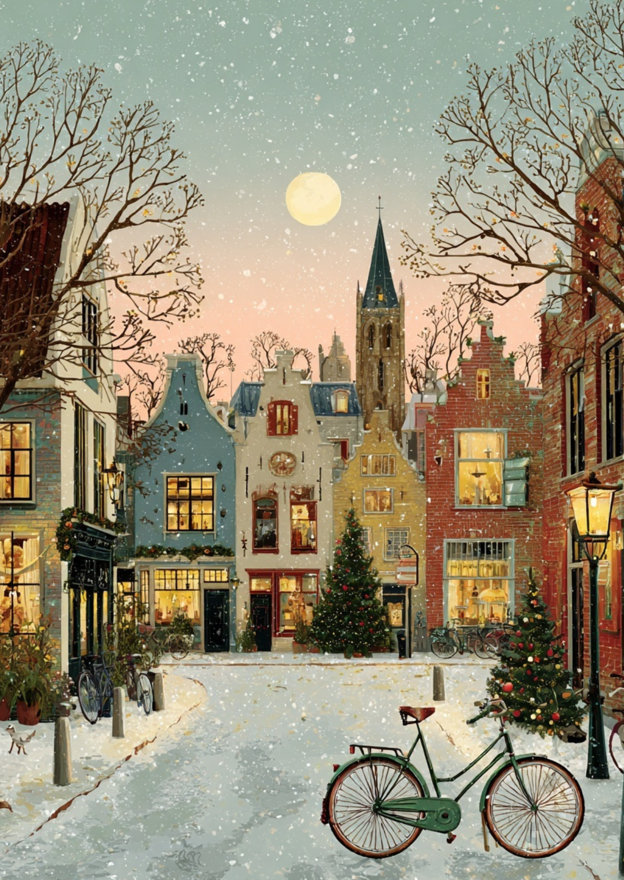 Fripperies - Wholesale Christmas Card - Christmas Village: NO. 8 | Card Fripperies0