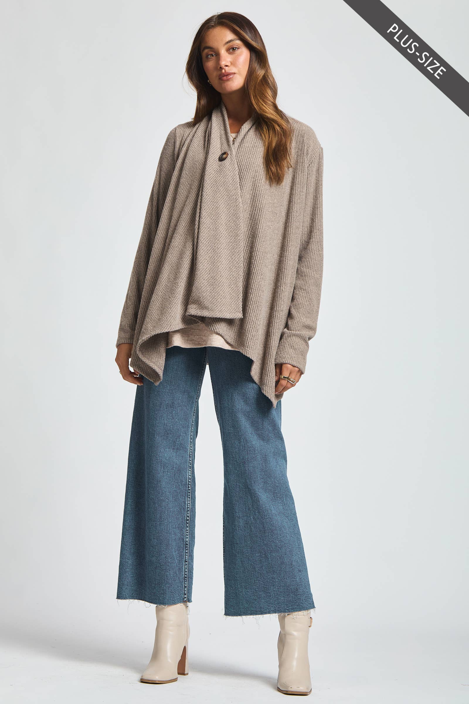 Dear Scarlett - Wholesale Tunic - Women's - PLUS SIZE Wrap Top w/ Button Front12