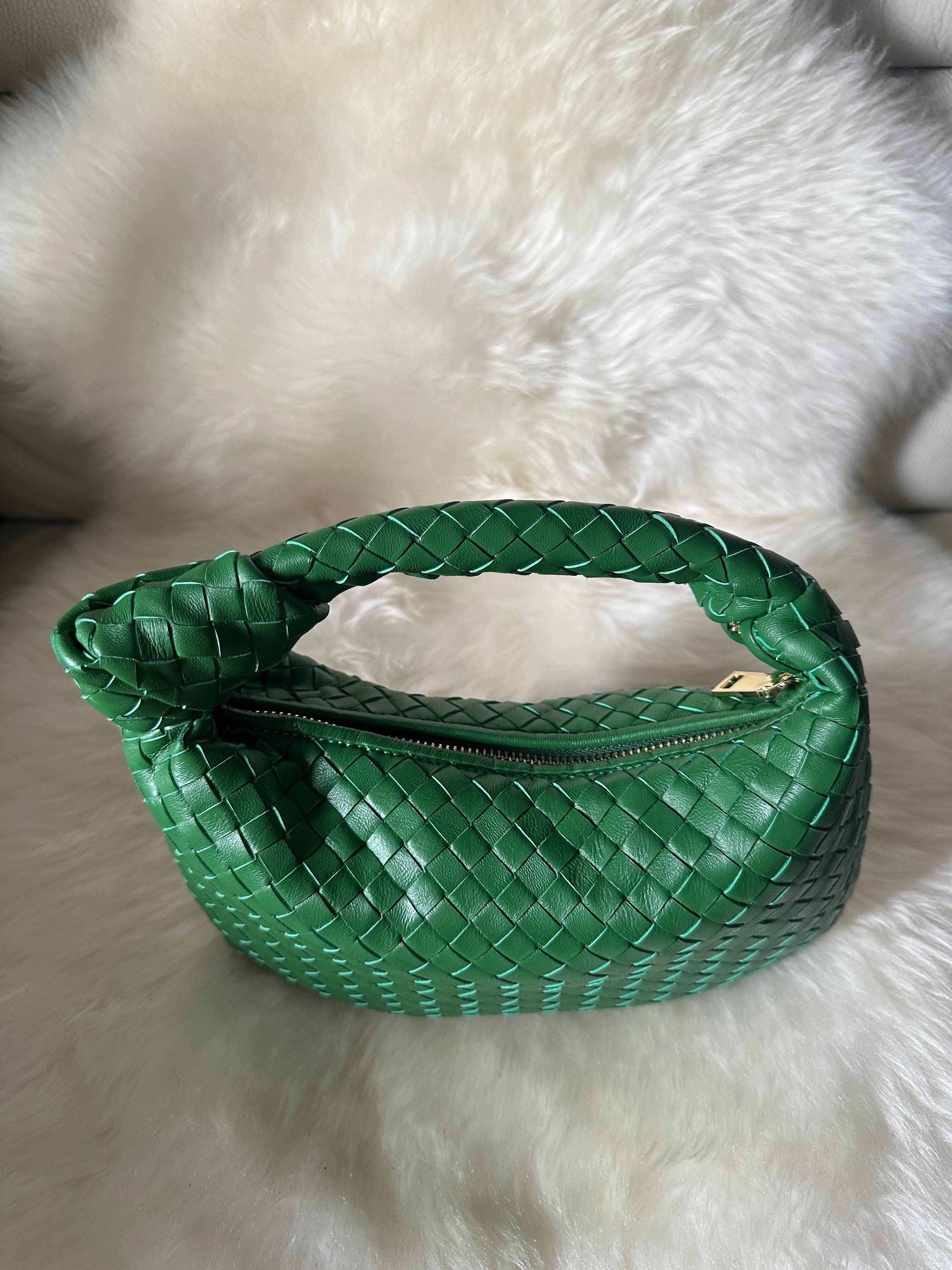 Zhade – Mala com alça superior – Mulher por atacado – JOLIE - pequena bolsa de couro trançado genuíno1