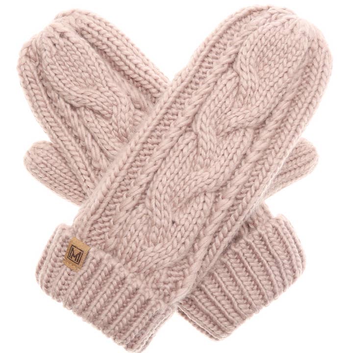 Fashion City - Wholesale Mittens - Women's - Winter Gloves Cable Knit Mittens with Fleece Lined5