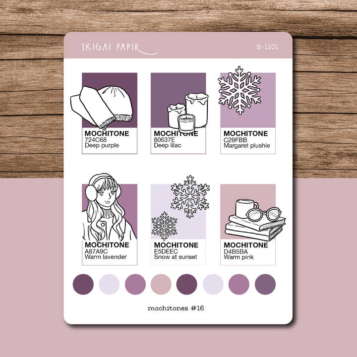 Mochitones #16 (Sweater Weather) Stickervel voor wholesale door Ikigai Papir