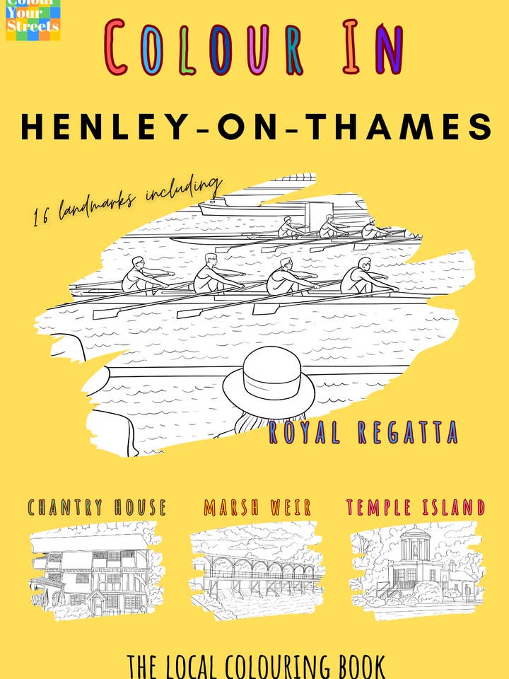 Henley On Thames Colouring Book (A4) for wholesale by Colour Your Streets