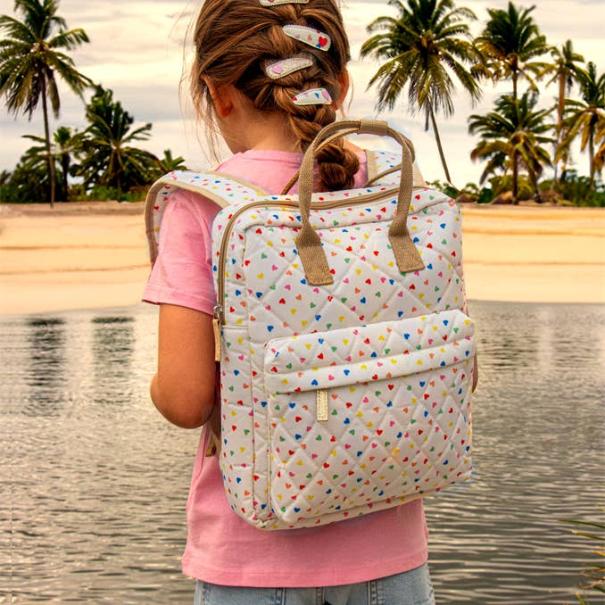 Rockahula Kids - Wholesale Backpack - Kids - Rainbow Hearts Quilted Rucksack