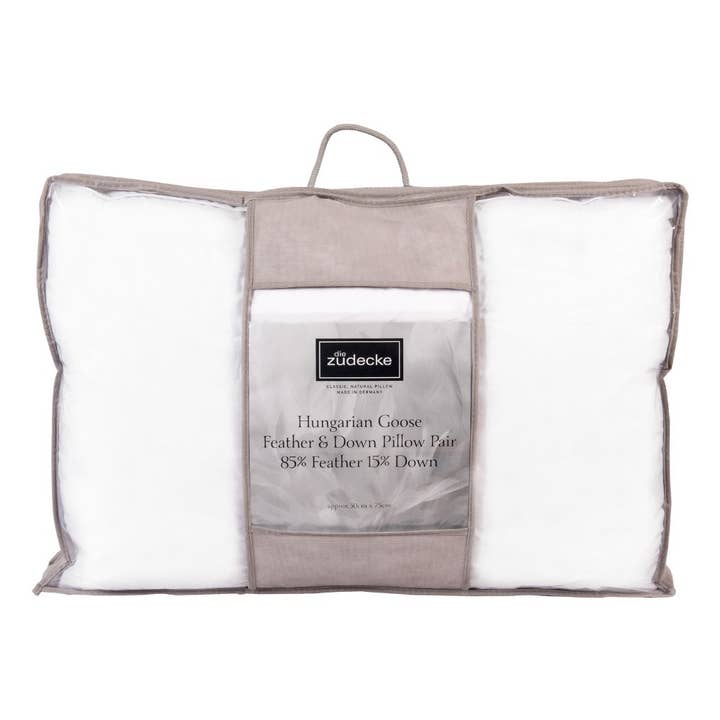 Richard Behr (UK) Ltd - Wholesale Bedding Pillow - Die Zudecke Hungarian Goose Feather and Down Soft Pillow (2 Pack)