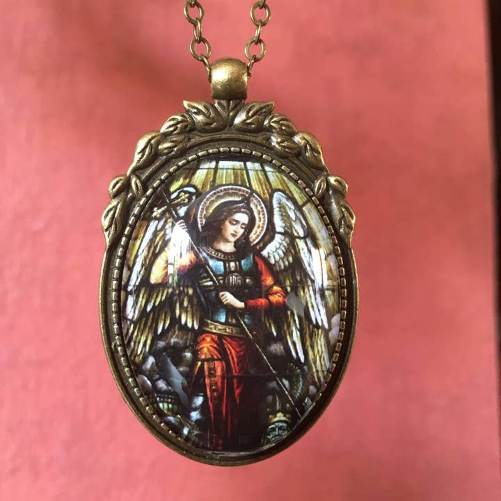 Elysium Pendants - Wholesale Pendant/Charm Necklace - Archangel Michael pendant, angel, angel wings, EP0054