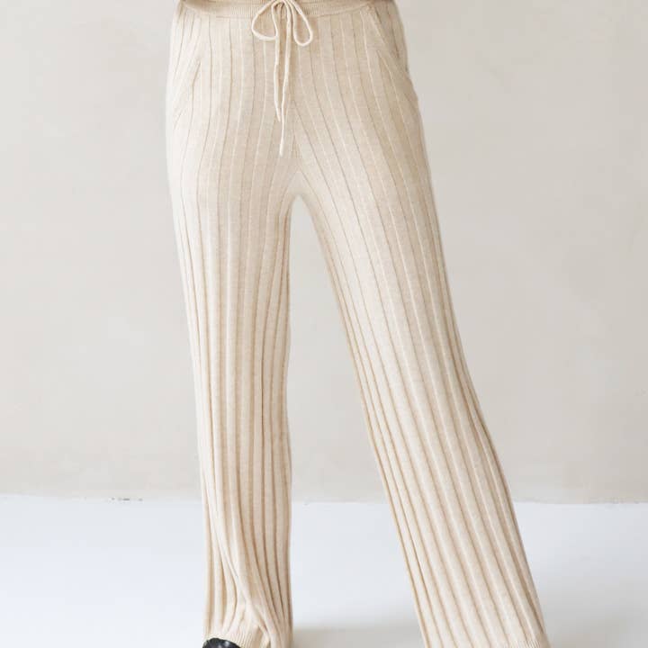 Damen-Kaschmir-Meditationshose Creme für den Großhandel von Tuuli Stones