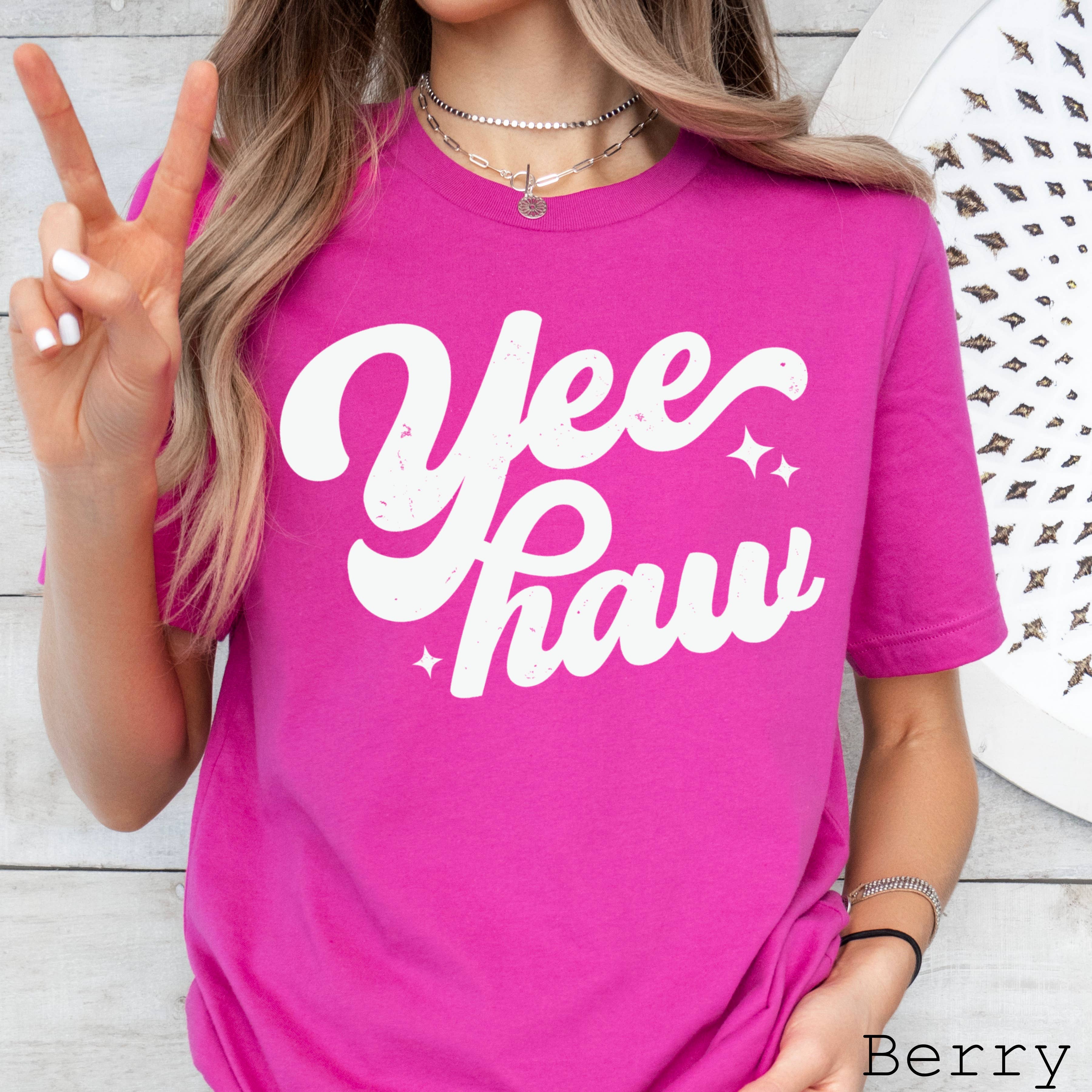 Shoppe SHC - Wholesale Screen Printed T-Shirt - Women's - Yee Haw Graphic Tee  | Country Graphic Tee | Bella Canvas9
