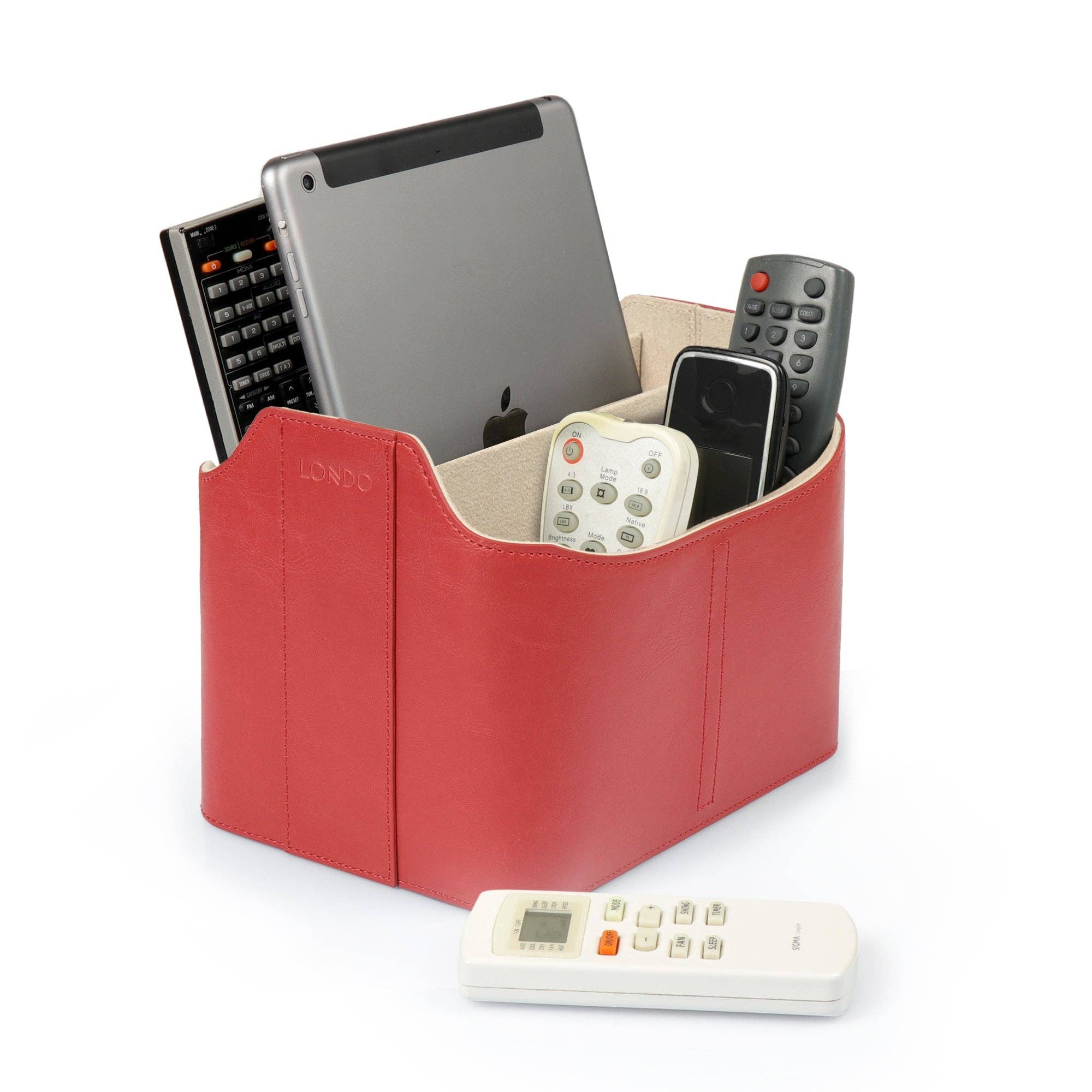Londo - Wholesale Desk Organizer - Londo Leather Remote Control Organizer and Caddy with Tablet Slot32