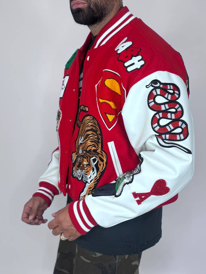 COLLEGE VARSITY LEER EN STOF voor wholesale door LAB22