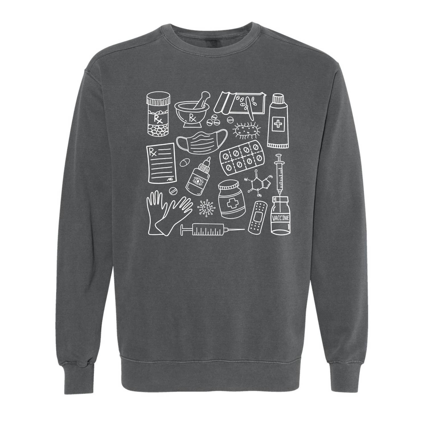 Meg Ann Co. - Wholesale Graphic Sweatshirt - Unisex - Pharmacy Doodles Crewneck2