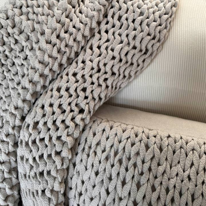 Merben International Inc. - Wholesale Throw Blanket - Rami Throw - Oatmeal2