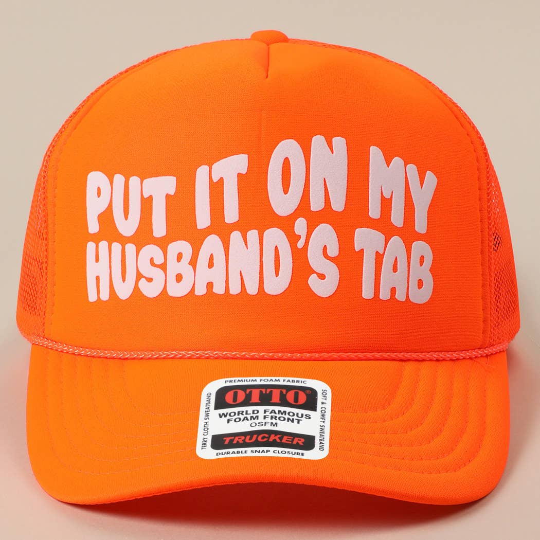 Fashion City - Wholesale Trucker Hat - Women's - Put It On My Husband's Tab Mesh Back Foam Trucker Hat37