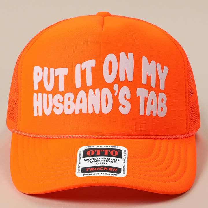 Fashion City - Wholesale Trucker Hat - Women's - Put It On My Husband's Tab Mesh Back Foam Trucker Hat37