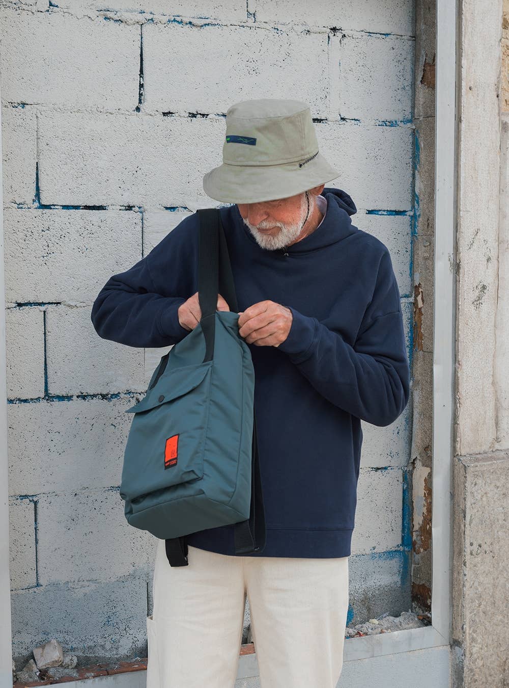 wetheknot - Wholesale Backpack - Unisex - Recycled convertible backpack (bottle green)— Recycled nylon1