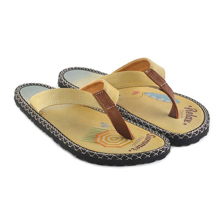 Tan Relax Flip-Flop CAL405 for wholesale by Goby