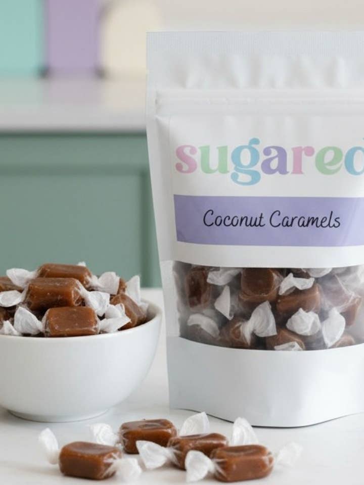 Caramels à la noix de coco pour la vente par Sugared