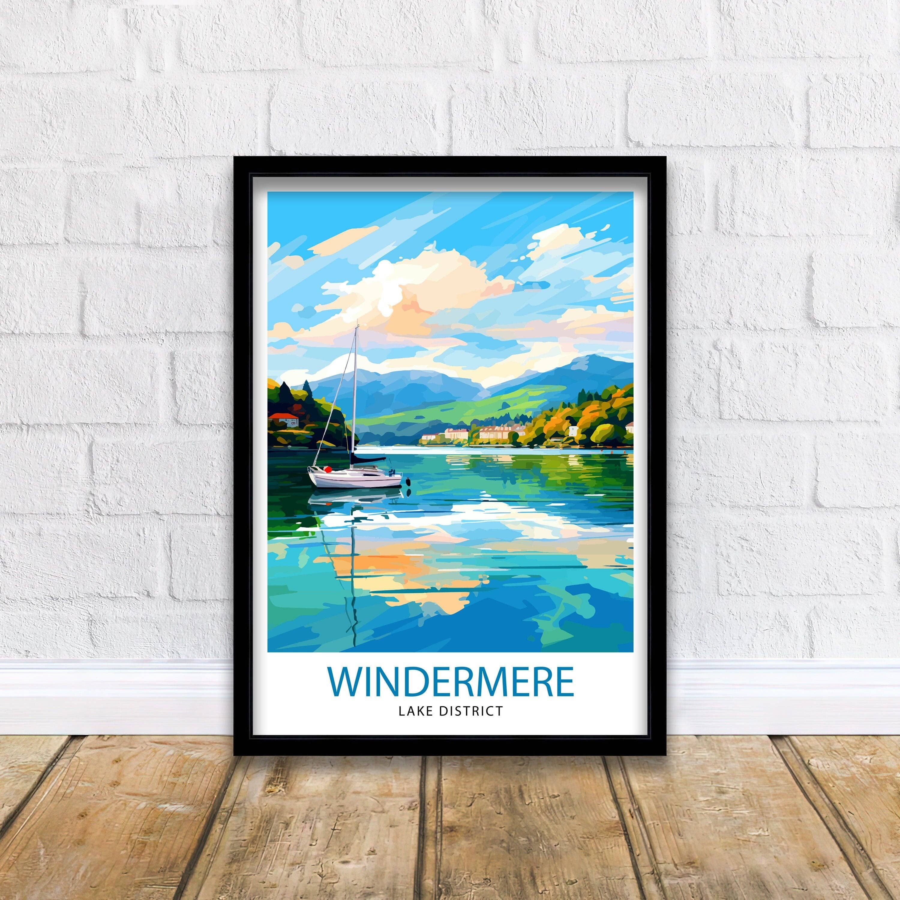 InkNPrintz – wholesale Art print – Lake Windermere Travel Poster