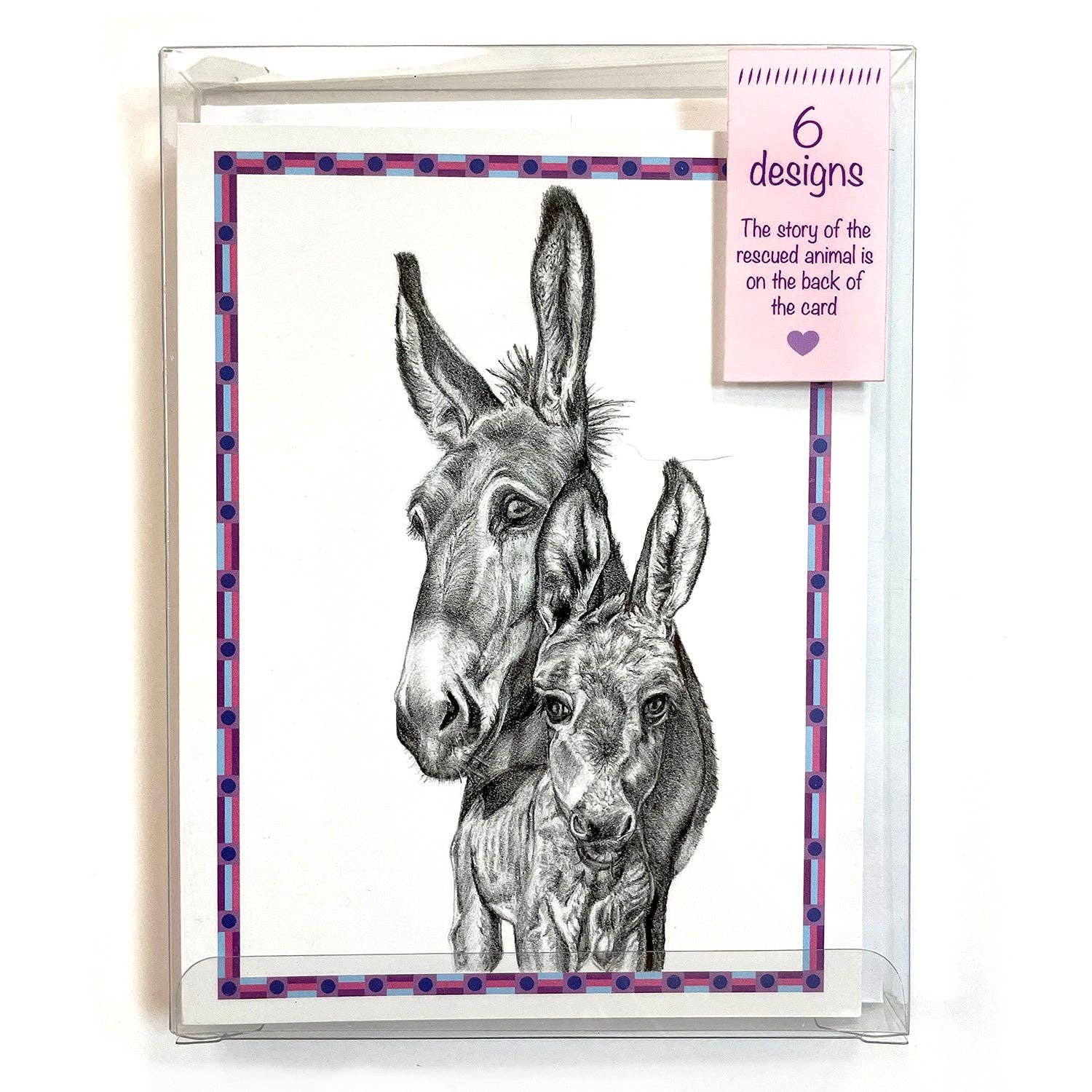 Woollybear Travels - Wholesale Stationery/Notecard Set - Donkey notecards- Pack of 61