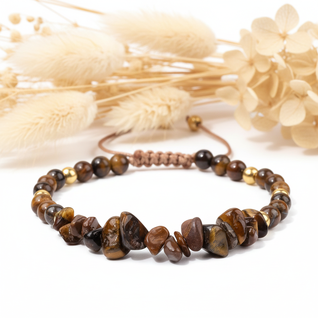 Produtos Namasté - Wholesale Beaded Bracelet - Tiger Eye Stone Bracelet0