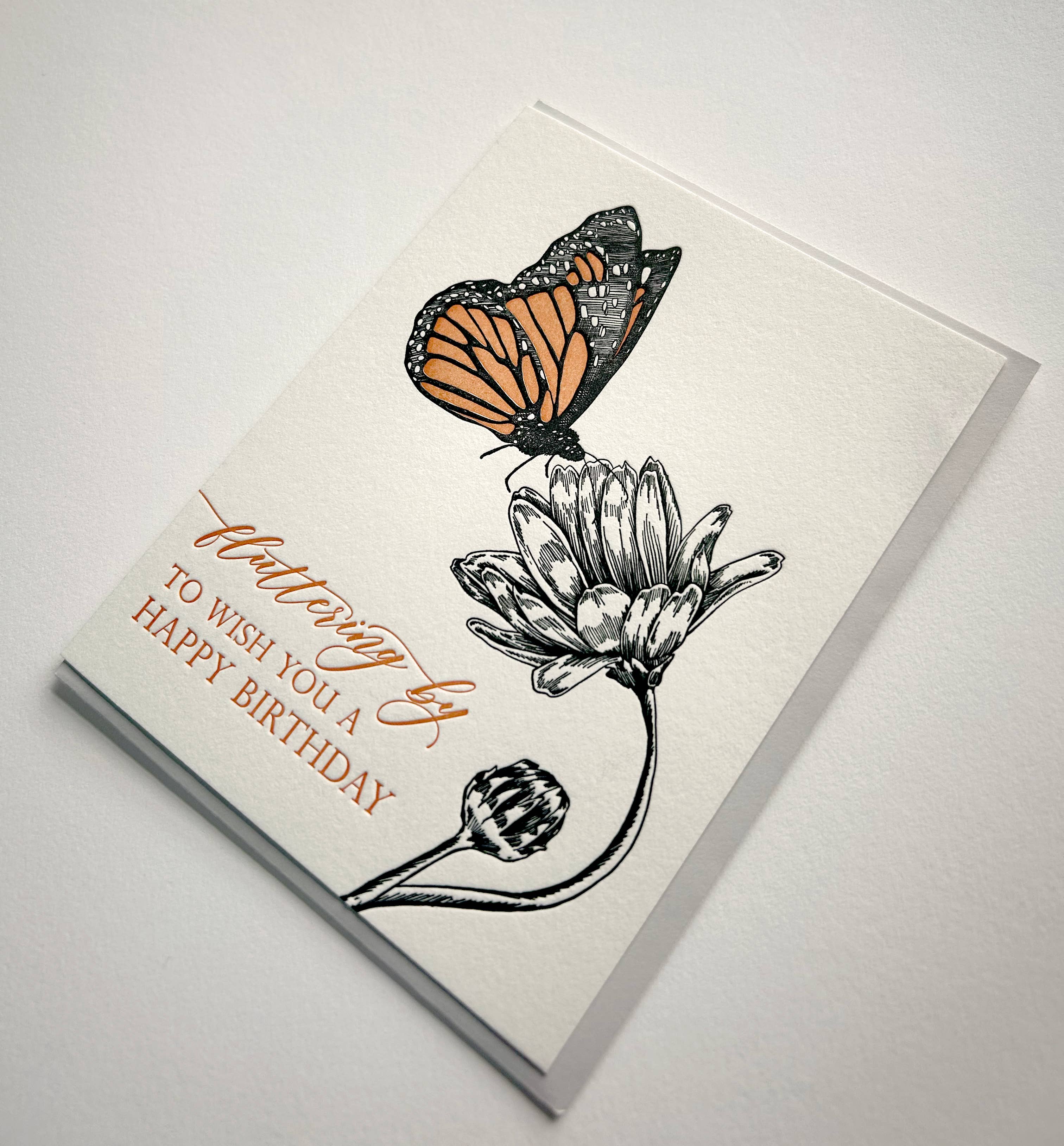Rust Belt Love Paperie - Wholesale Birthday Card - Fluttering By To Wish You A Happy Birthday Card1