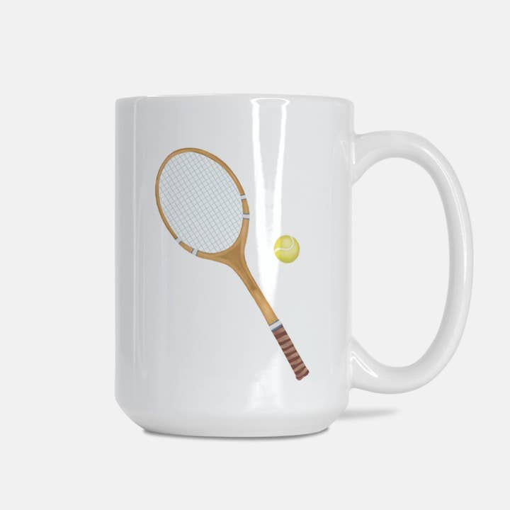 Quelqu'un veut jouer au tennis ? Mug pour la vente par Karen Marcum Art