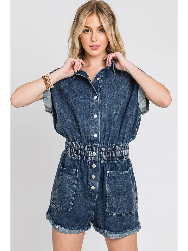 Sewn and Seen - Venta al por mayor Peto - Mujer - Mameluco de mezclilla con botones y bolsillos18