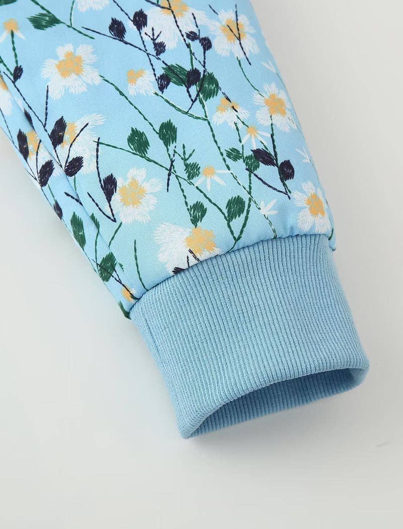 safistyle – wholesale Bomber jacket – Women’s – Floral Print Zipper Bomber Quilted Jacket5