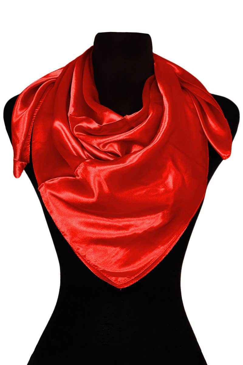 Cap Zone - Vente Écharpe – femme - Foulard carré brillant en satin polyester effet soie33