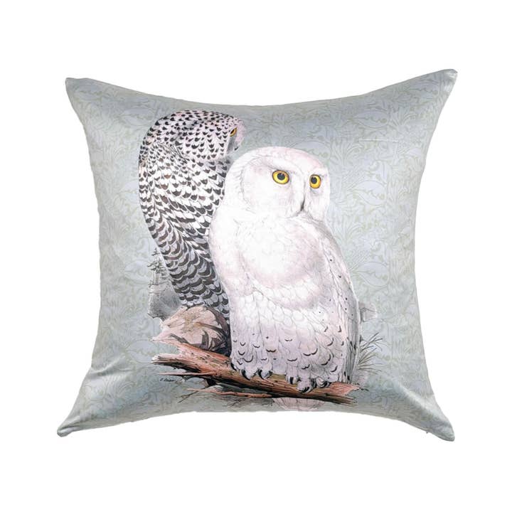 Poetic Pillow - Vente Coussin décoratif - Paire de coussins White Owl - Fabriqué sur commande1