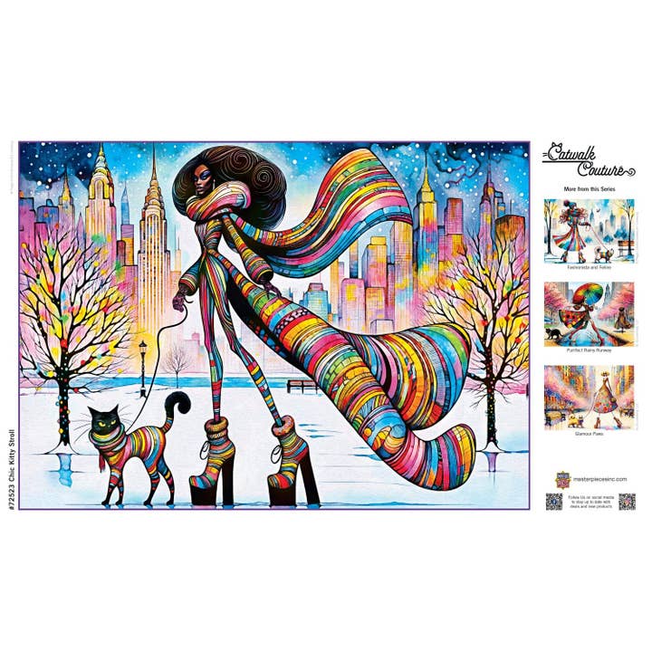 Masterpieces Puzzles - Wholesale Puzzle - Adult - Catwalk Couture - Chic Kitty Stroll 1000 Piece Jigsaw Puzzle3