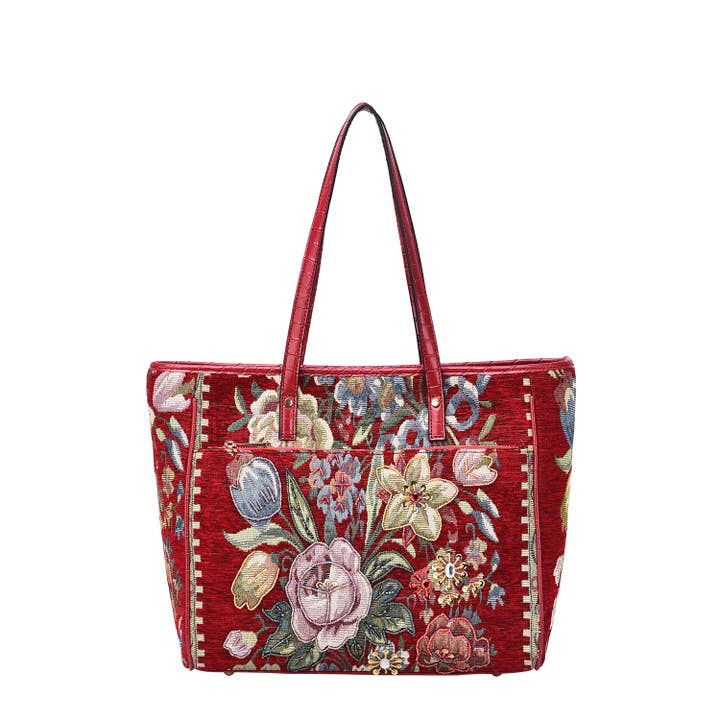 Mellow World - Wholesale Tote Bag - Women's - Flower Shop Vintage Tapestry Tote