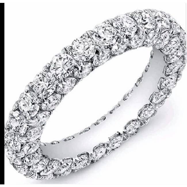 Diamond Veneer Cubic Zirconia Eternity Ring. 813R100 for wholesale by Diamond Veneer Travel Jewelry