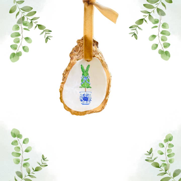 Adorno de concha de ostra Chinoiserie de Pascua para venta al por mayor de Willett and Co