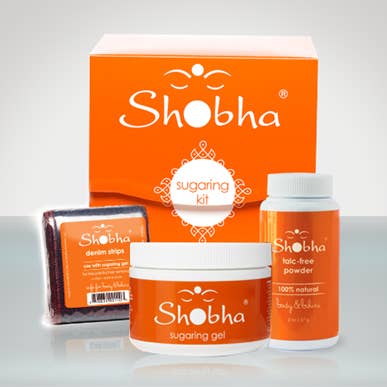 Shobha® 8 oz Sugaring Kit with Denim Strips for wholesale by Shobha