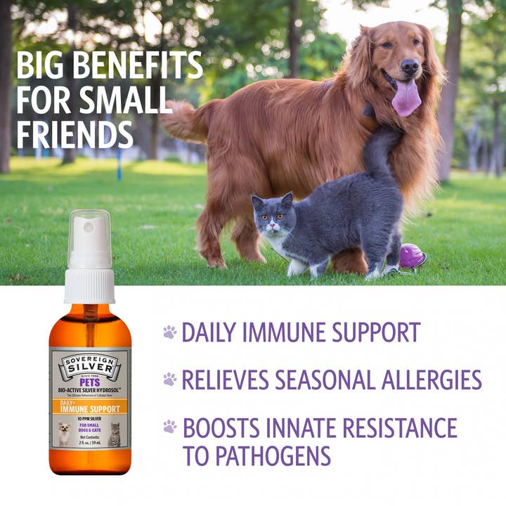 Katie's Pet Products – Engroshandel Supplement til kæledyr - Kat/hund – Sovereign Silver Pets kolloidalt sølv spray 59 ml med bio-aktivt sølvhydrosol3