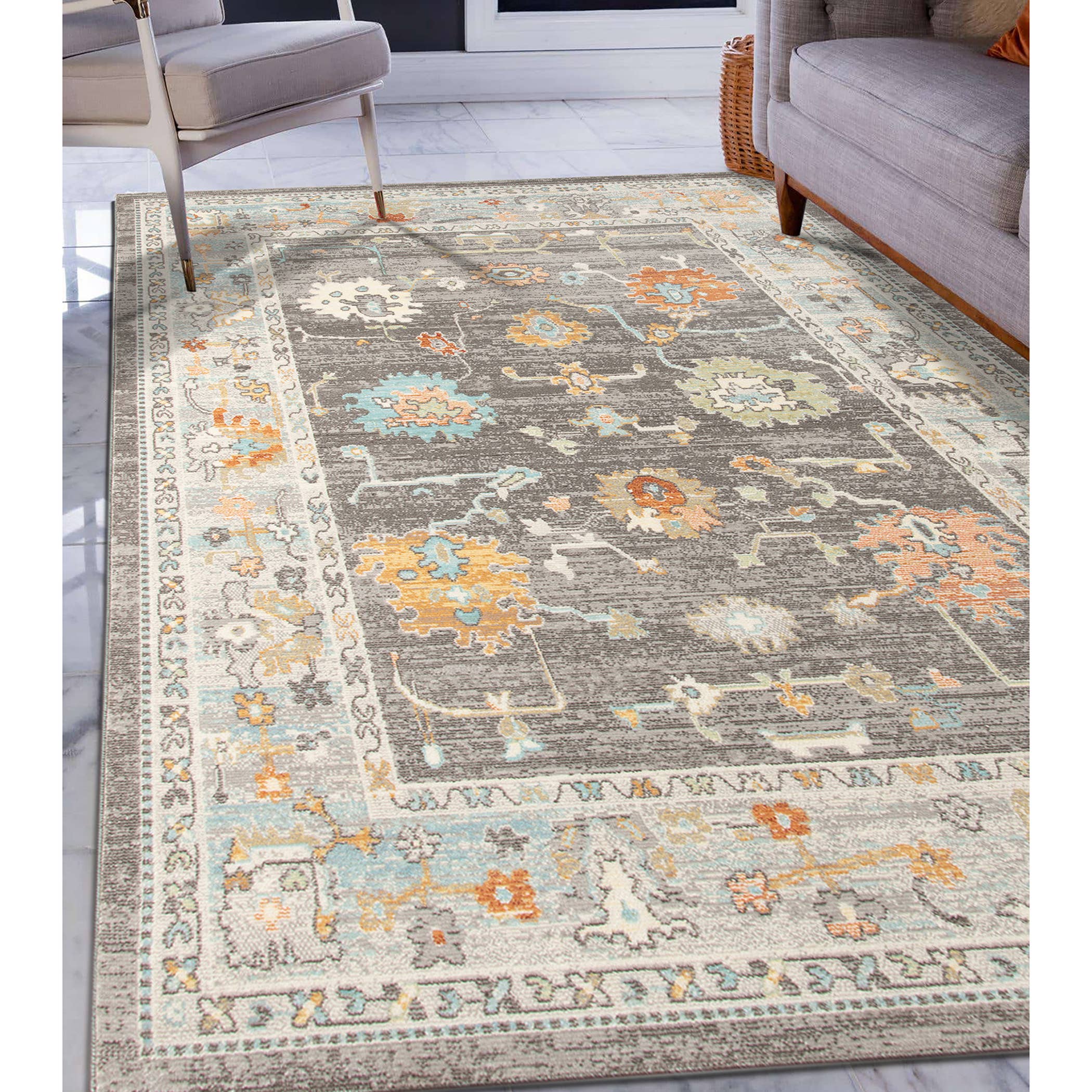 Amer Rugs - Wholesale Vloerkleed - Tapijt met Boheems Seaford omzoomd gebied1