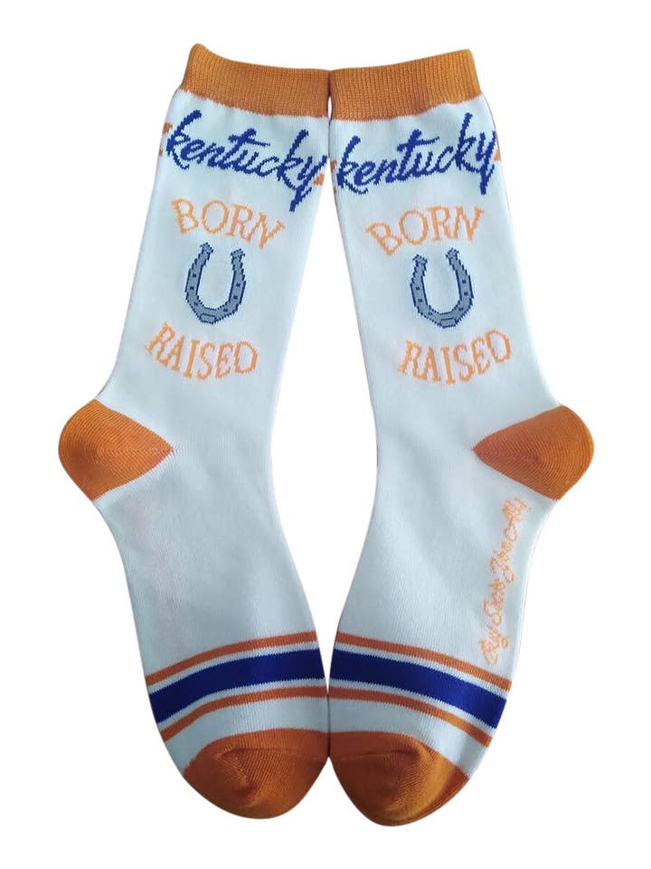 Kentucky Born and Raised in Cream Women's Socks for wholesale by Buy Socks You All