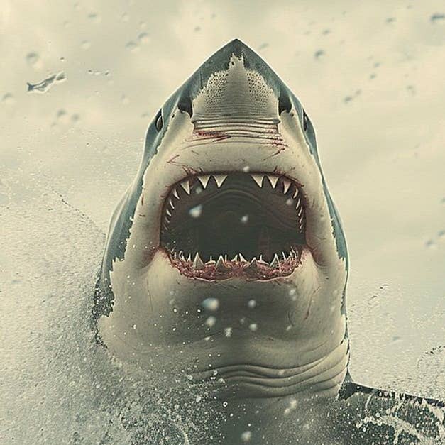 Grande Tubarão Branco Poderoso por atacado de Paint with Number