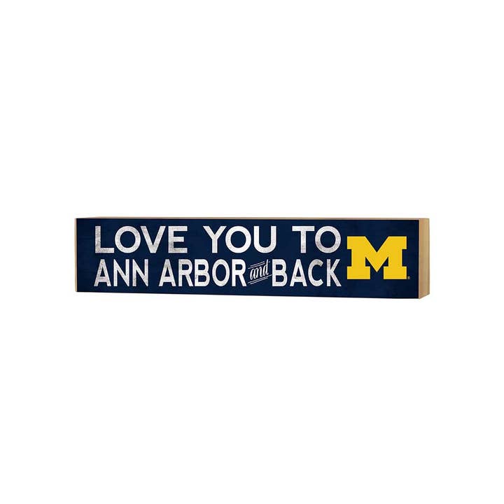 3x13 Block Love you Michigan Wolverines for wholesale by KH Sports Fan