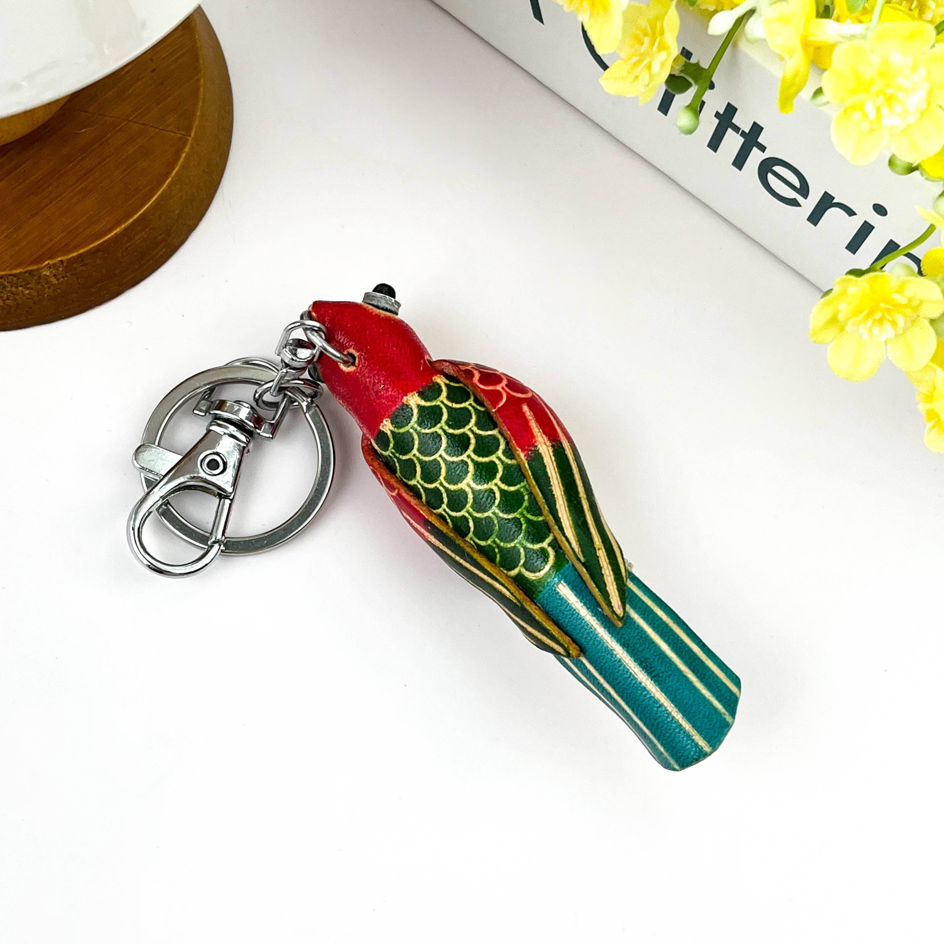 SoapElenGlen - Wholesale Keychain - Women's - Handmade Parrot Keychain, Bird Bag Pendant3