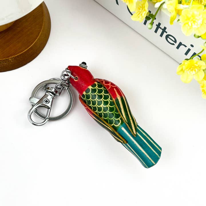 SoapElenGlen - Wholesale Keychain - Women's - Handmade Parrot Keychain, Bird Bag Pendant3