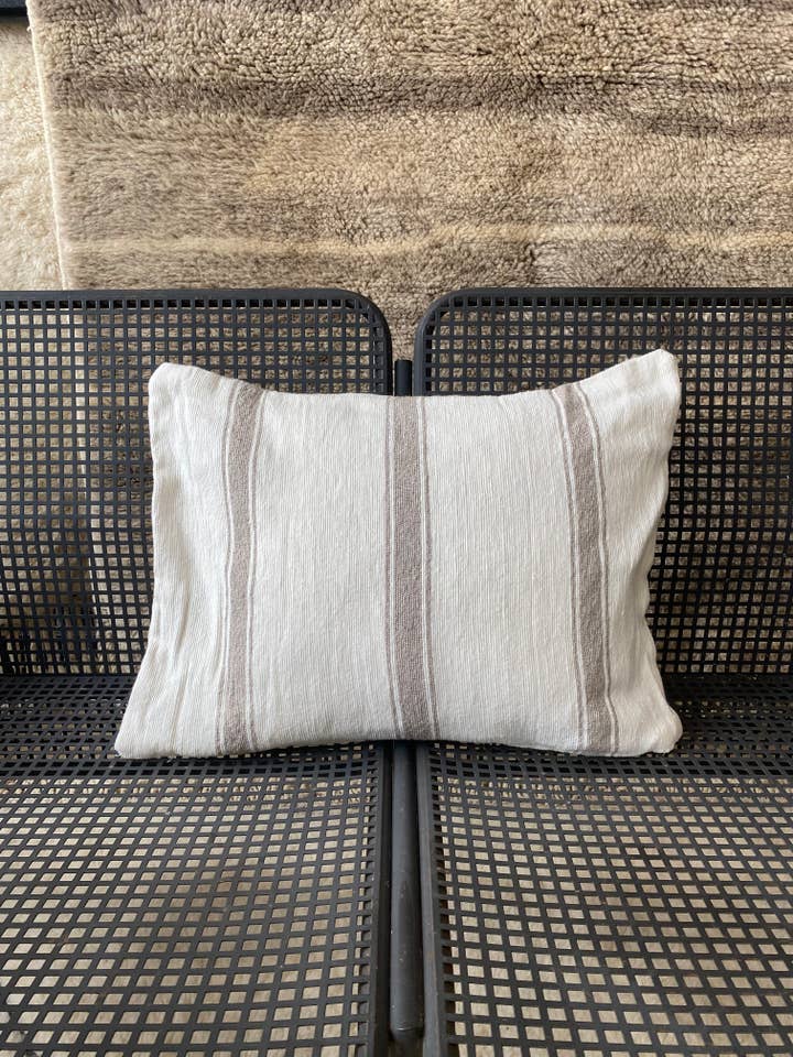 Medium Striped Cushion • Grey for wholesale by Berber Designers