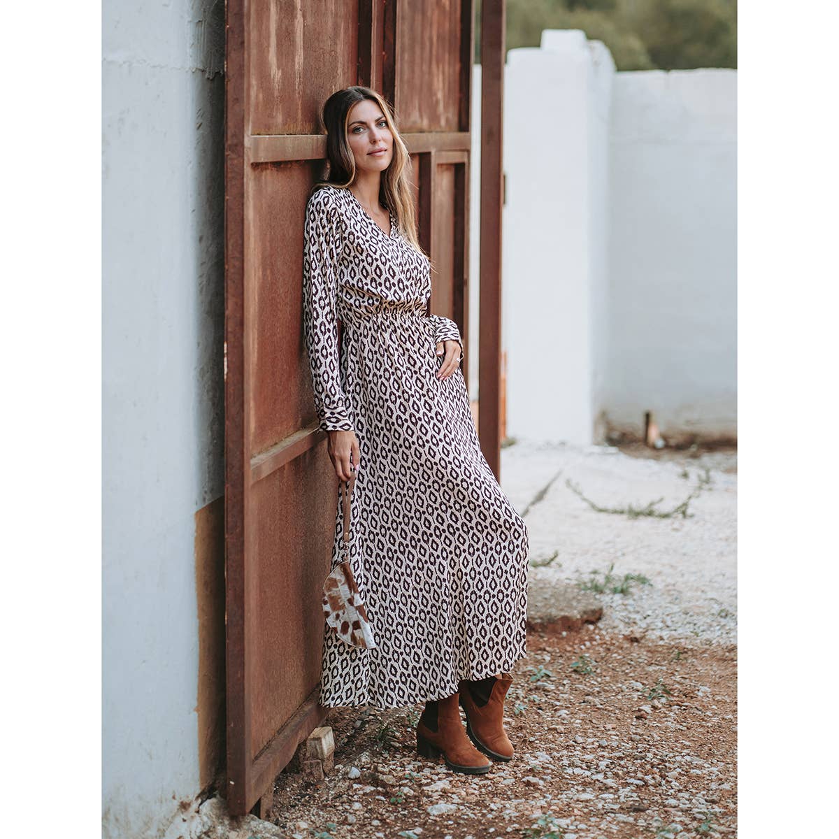 Grey Isla Bonita By SIGRIS Long Midi Dress Kiev for wholesale on Faire0