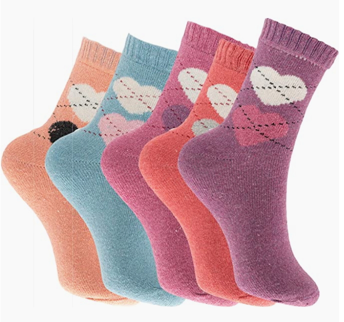 My Wholesale Warehouse - Wholesale Socks - Women's - Generise Pack of 5 Pairs Ladies Thick Wooly Socks12