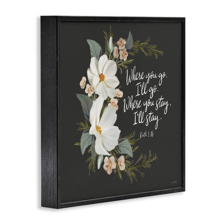 Stupell Industries - Wholesale Wall Sign - Spiritual Scripture with Florals - Framed Wall Art12