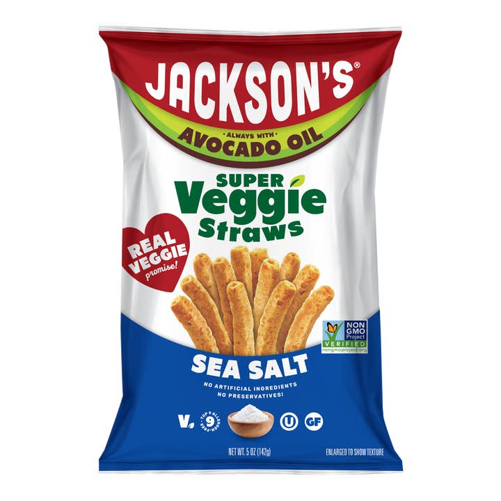 Sea Salt Super Veggie Straws in Avocado Oil 5oz (Pack of 8) for wholesale by Jackson's