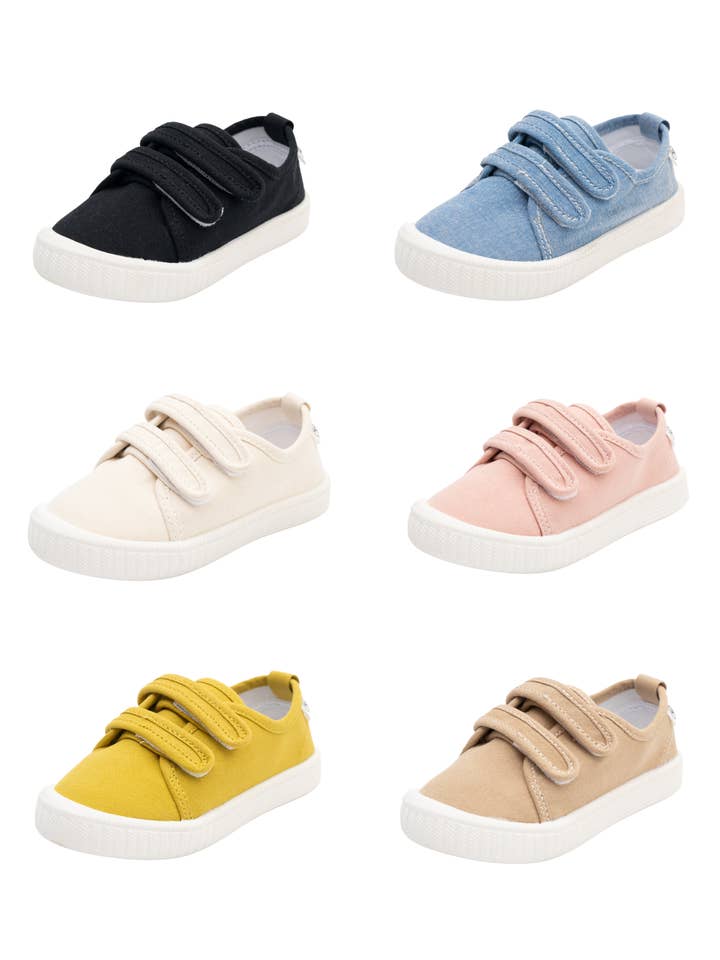 Kids' Classic Canvas Velcro Sneaker for wholesale by Marie Nicole Clothing