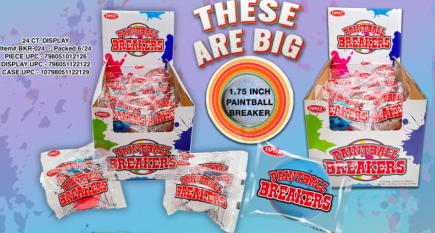 iSweet.ca - Wholesale Hard Candy - Espeez Paintball Breakers 1.75 Inch X 24 Units0