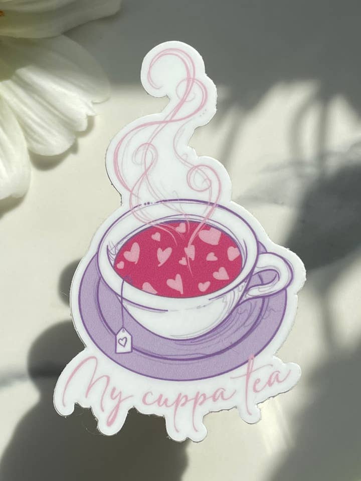 My Cuppa Tea (Love) Sticker for wholesale by A Dresser Drawer