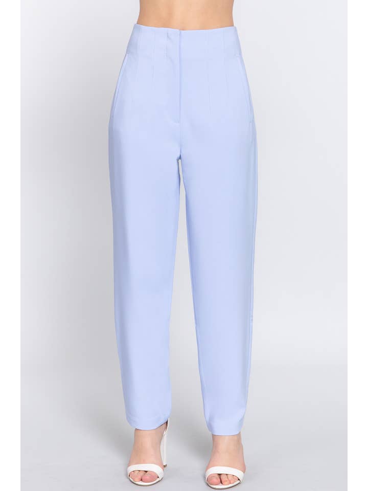 Active Basic | Active USA - Wholesale Pants - Women's - High Waist Pintuck Detail Long Pants13